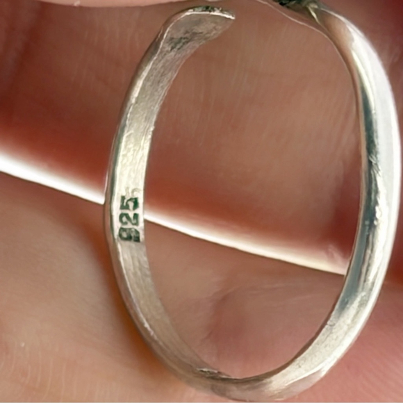 Vintage Sterling Silver 925 Southwest Abalone Butterfly Ring Size 5 6 7 7.5 - Picture 9 of 11